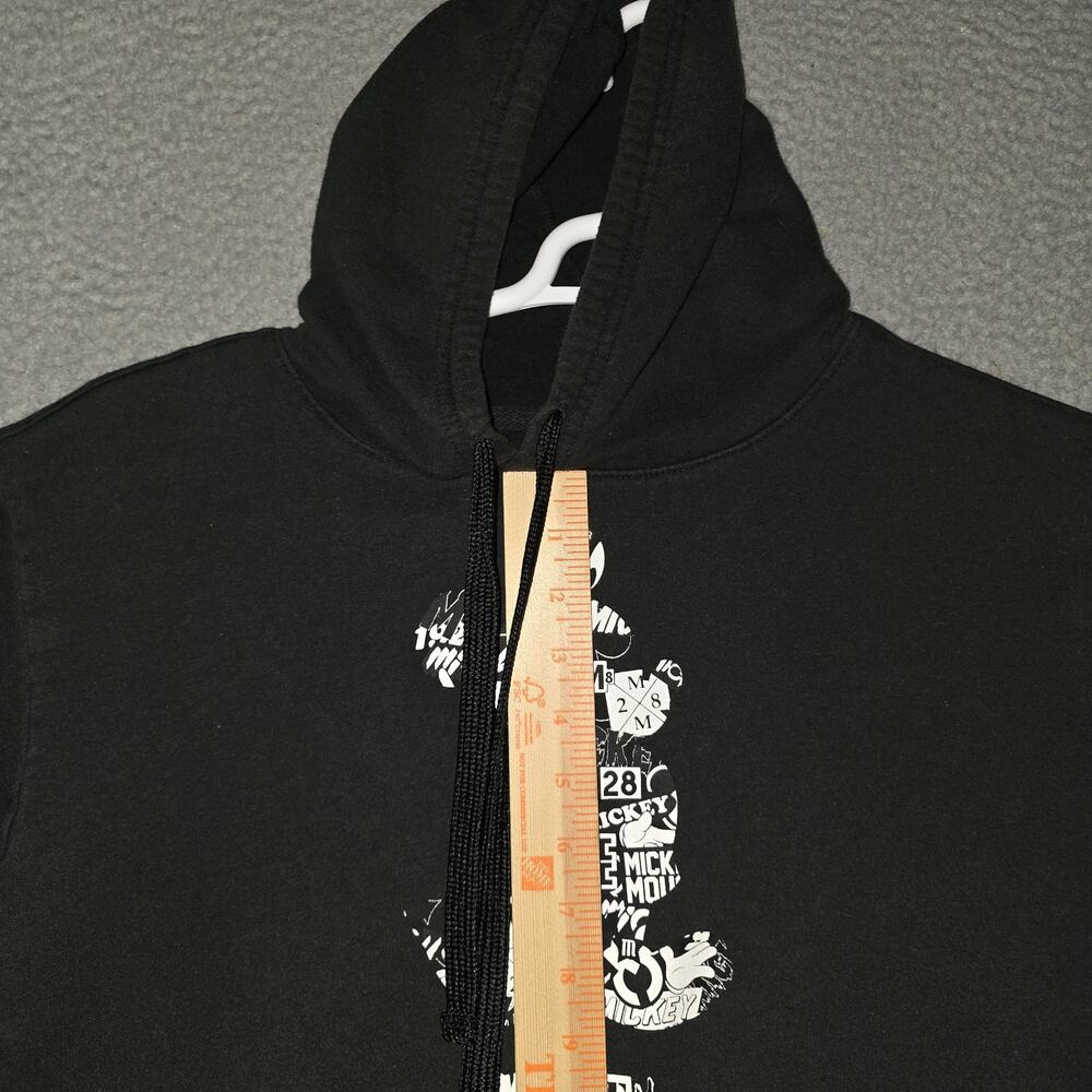 Disney Neff Mickey Mouse Hoodie Mens Large Black Pullover Hooded Sweatshirt Rare - Picture 6 of 14